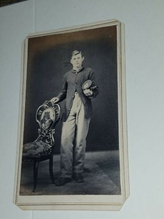 Rare 1860s PA CIVIL WAR SOLDIER CDV with Kepi with possible ID 4