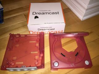 Clear Red Sega Dreamcast Case Shell Previously.  Rare Custom Replacement