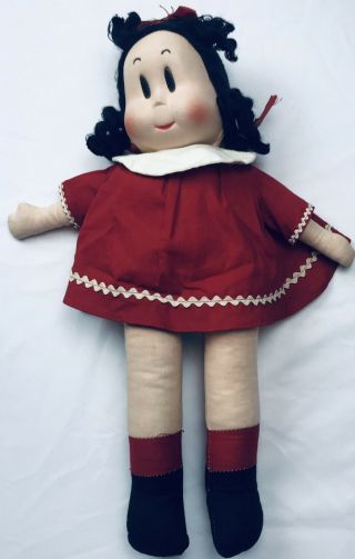 Rare Marge Georgene Averill Mask Face Little Lulu Cloth Doll Plush 1944 Comic