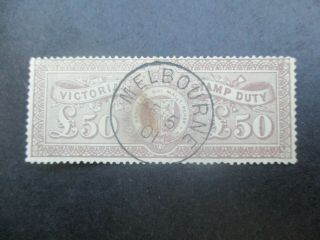 Victoria Stamps: £50 Stamp Duty Cto - Rare (c88)