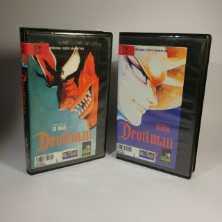 Devilman Vol.  1 & 2 VHS Go Nagai Anime LA Hero Rare Dark Image Entertainment 2