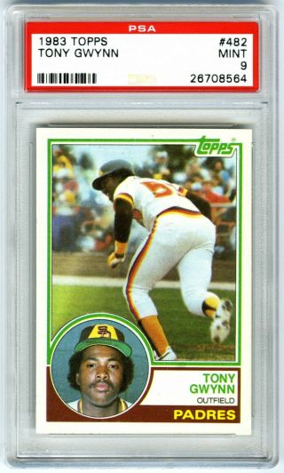 Tony Gwynn 1983 Topps 482 Psa - 9 Rare Centered Mlb Baseball Rookie Rc Card