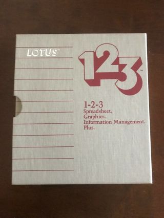 Nos Lotus 1 - 2 - 3 123 Release 1a Rom Version For Ibm Pcjr - Very Rare