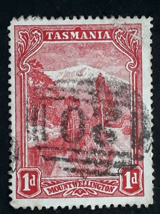Rare Undated Tasmania Australia 1d Red Pictorial Stamp Num Cds 20 - Stanley