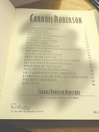 CARROLL ROBERSON THE SONGBOOK - 20 HITS VTG Rare Song book Sheet music 2