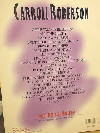 CARROLL ROBERSON THE SONGBOOK - 20 HITS VTG Rare Song book Sheet music 3