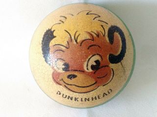 Vintage Rare 1940s - 50s Punkinhead Bear Rubber Ball Made For Eaton 