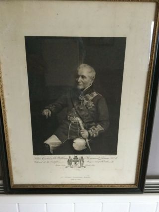 Rare Military Print Field Marshal Sir William Maynard Gomm 17 Th Colonel