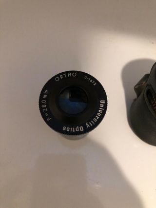 University Optics ORTHO.  f=28.  0mm Eyepiece (Japan) Rare 2