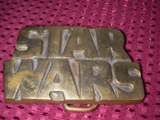 Star Wars Logo Solid Brass Belt Buckle Rare Vintage Movie 1970 
