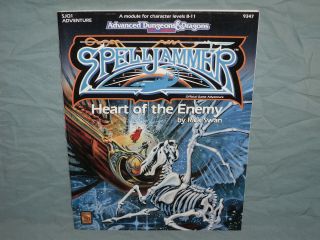 Ad&d 2nd Ed Spelljammer Module - Sjq1 Heart Of The Enemy (rare With Map & Exc, )