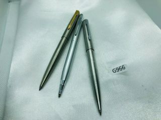 G966 Parker Etc Ballpoint Pen Set Of 3 Vintage Rare