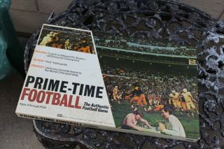 Rare 1972 Prime Time Football Game - Vintage Sports Board Game Schisgall Inc Ny