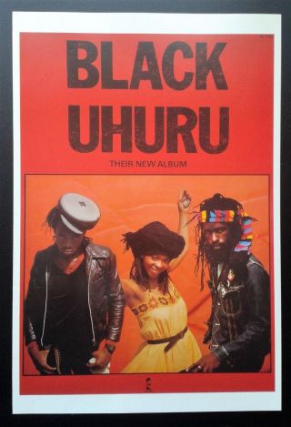 Black Uhuru 1991 Rare Island Records Poster Pop Reggae Ska