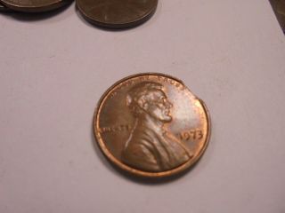 Rare 1973 P - Curved Clip Lincoln Memorial Cent Error Ww73