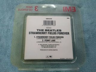 THE BEATLES STRAWBERRY FIELDS RARE 1989 3 INCH CD IN EMI PLASTIC WRAP 2