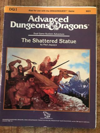 Ad&d 1st Ed Dragonquest Adventure Module - Dq1 The Shattered Statue (rare)