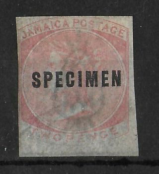 Jamaica 1860 - 1870 No Gum 2d Imperf Sg 2s Specimen Very Rare