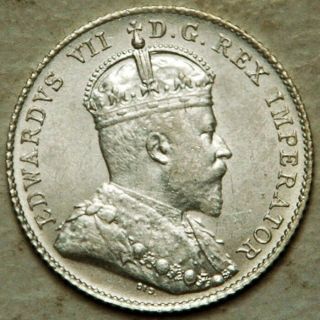 Canada Silver 10 Cents 1910 (rare This) Unc