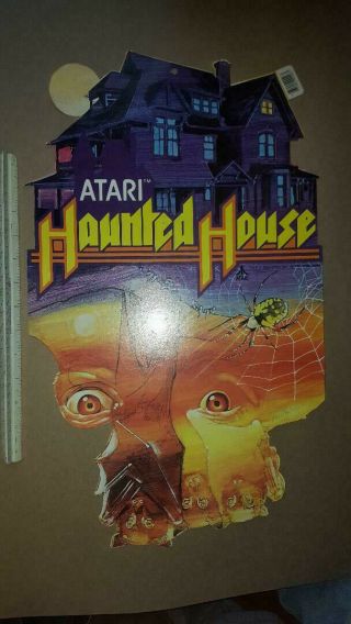 1982 Atari Vintage Graphic Arts Poster Haunted House Rare,  Double Side