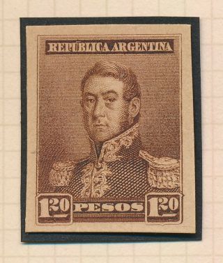 RARE ARGENTINA STAMPS 1895 119 1.  20p SAN MARTIN COLOUR TRIAL PROOFS THICK PAPER 6