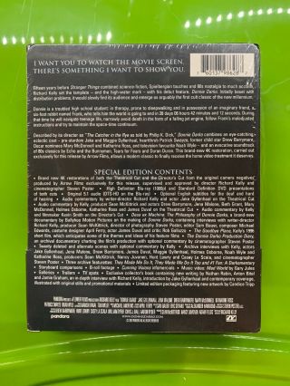 Donnie Darko 4 Disc Blu - ray DVD Limited Edition Arrow Video OOP Rare 3