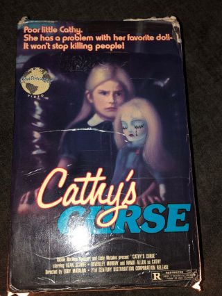 Cathy’s Curse (1977) Vhs Vintage Rare Horror Collectible Continental Video 1985.
