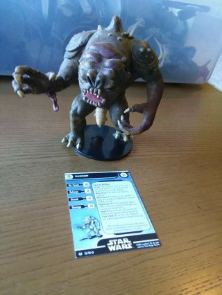 Star Wars Miniatures Universe Rancor 26 Huge Very Rare Jabba Palace W/card