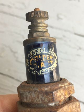 Vintage,  Very rare,  antique Golden Giant spark plug 2
