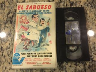 El Sabueso Rare Clamshell Vhs Spanish Mexi 1991 Alberto Rojas,  Humberto Elizondo