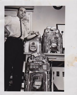 Jennings Slot Machine Raid Police Bust Rare Vintage 1963 Crime Press Photo
