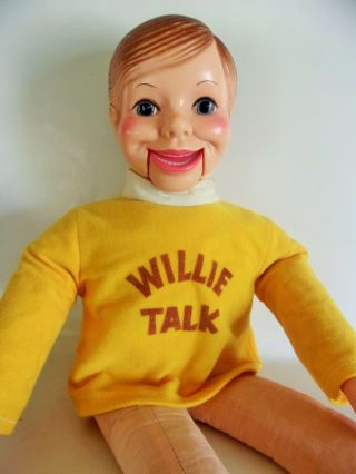Willie Talk Ventriloquist Doll Puppet Vg Oop Rare Collectible 1970 