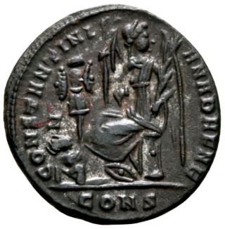 Constantine The Great (328 Ad) Rare Follis.  Constantinople Ca 2575