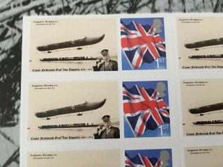 RARE SHEET.  ONLY 7 SURVIVED.  90TH ANNIV OF GRAF VON ZEPPELIN.  ERRORS IN THE TITLE 5