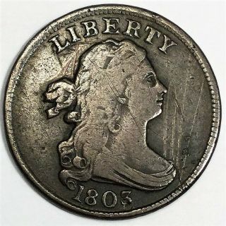 1803 Draped Bust Half Cent Coin Rare Date