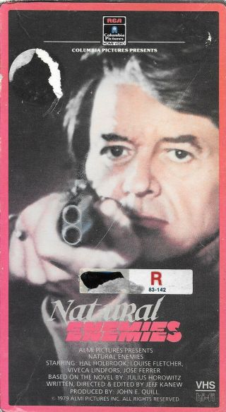 Natural Enemies (vhs) Only On Vhs Rare Oop Htf 1979