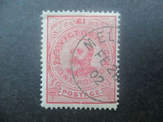 Victoria Stamps: £1 1901 - 1904 Commonwealth Period Cto - Rare - (f336)