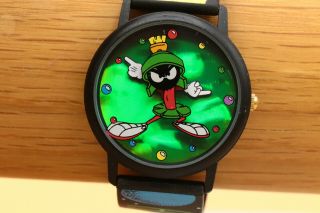 Rare Looney Tunes Marvin The Martian 3d Watch Very 1994 Warner Bros