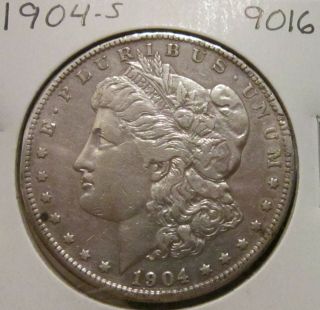 1904 - S Morgan Silver Dollar Xf Details Rare Key Date Us Silver Coin