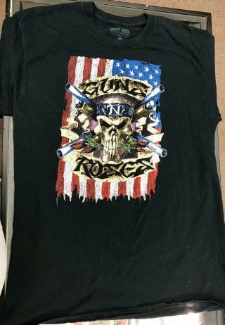 Guns N’ Roses Not In This Lifetime 2017 Tour Shirt L Rare Authentic Flag Desi