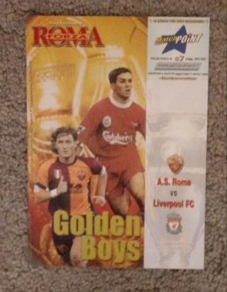 Rare Programme As Roma V Liverpool Champions League