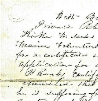 Rare Civil War Union Army Doctor ' s Letter 3
