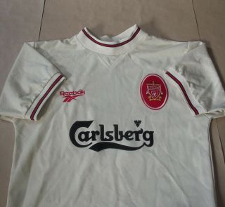 Liverpool 1996 1997 Away Shirt RARE Authentic Carlsberg VERY GOOD (S) 2