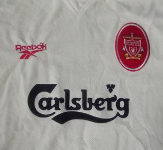 Liverpool 1996 1997 Away Shirt RARE Authentic Carlsberg VERY GOOD (S) 4