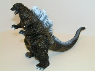 1995 Bandai Godzilla 9 " Figure Black W/gold Glitter Rare