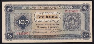 Croatia - - - - - 100 Kuna 1943 - - - - - Xf,  - - - - - Rare - - -
