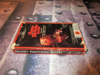 HAPPY BIRTHDAY TO ME VHS 1981 Ultra Rare HORROR COLUMBIA VIDEO Cult 3