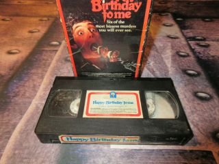 HAPPY BIRTHDAY TO ME VHS 1981 Ultra Rare HORROR COLUMBIA VIDEO Cult 6