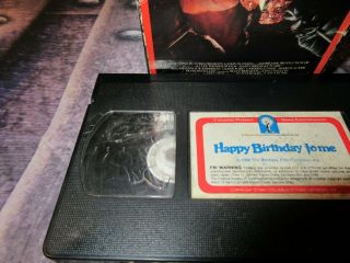 HAPPY BIRTHDAY TO ME VHS 1981 Ultra Rare HORROR COLUMBIA VIDEO Cult 7