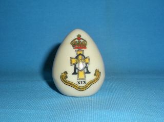 Rare Green Howards Yorkshire Regiment Crested China Egg